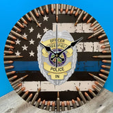 Personalized Police Badge & Department Wooden Clock